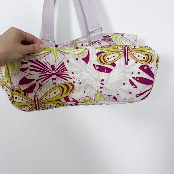 VTG Y2K Kipling Butterfly Dragonfly Lime Green Purple Shoulder Bag - Picture 3 of 5